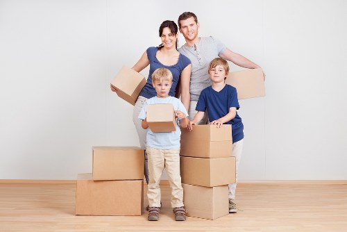 Packed household items ready for a local home move