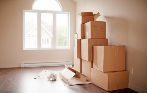Risk assessment being carried out before a Camden removals job