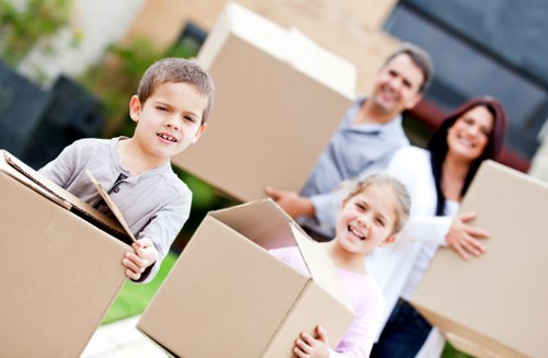 Professional movers planning access and loading for a Camden relocation