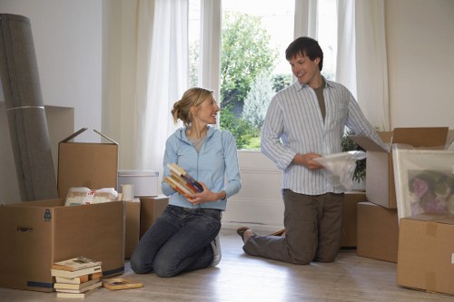 Preparing boxes and furniture for a move in Camden